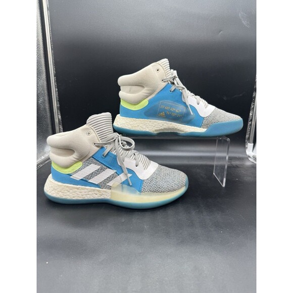Adidas Marquee Boost Mens Size 7 Gray Blue Basketball Running Shoes Sneakers GUC - Picture 1 of 10